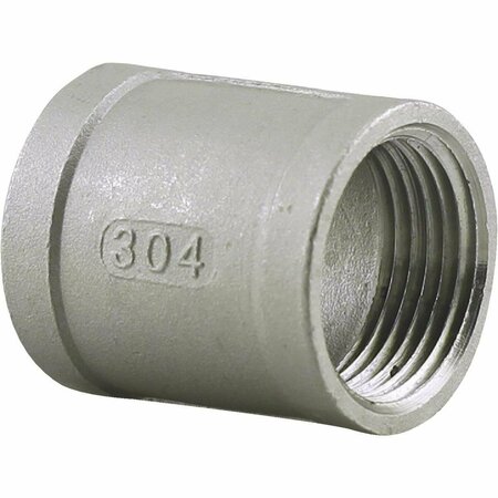 PLUMBEEZE PLUMB-EEZE 3/8 In. FIP Stainless Steel Coupling U2-SSC-03